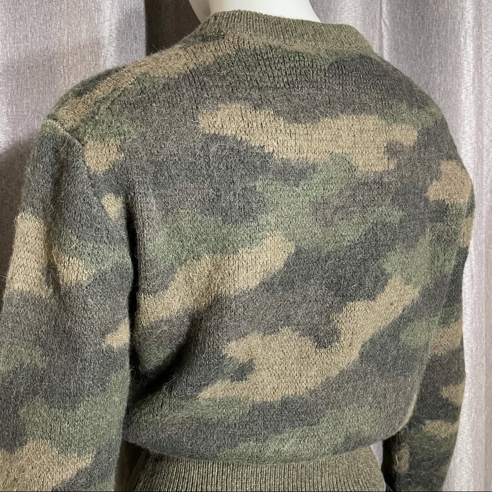 Polo Ralph Lauren Camouflage Print Crew Neck Wool Sweater XS - Picture 9 of 15